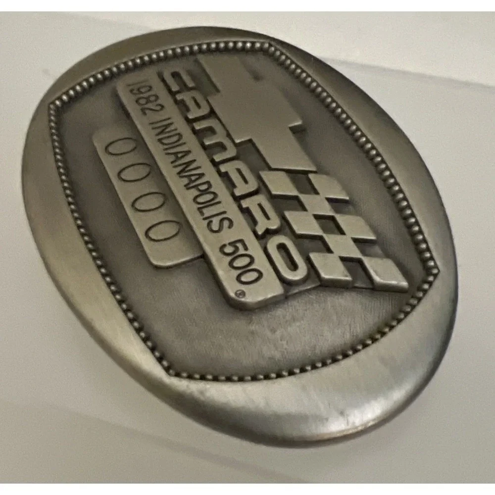 Vintage 1982 Indianapolis 500 Chevrolet Camaro Pewter Belt Buckle Limited No 148